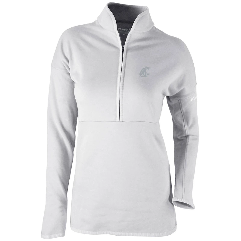 Women's Columbia  Gray Washington State Cougars Omni-Wick Go For It Half-Zip Pullover Top