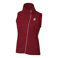 Gilet zippé pour femme, modèle Cutter & Buck Crimson Washington State Cougars, Mainsail