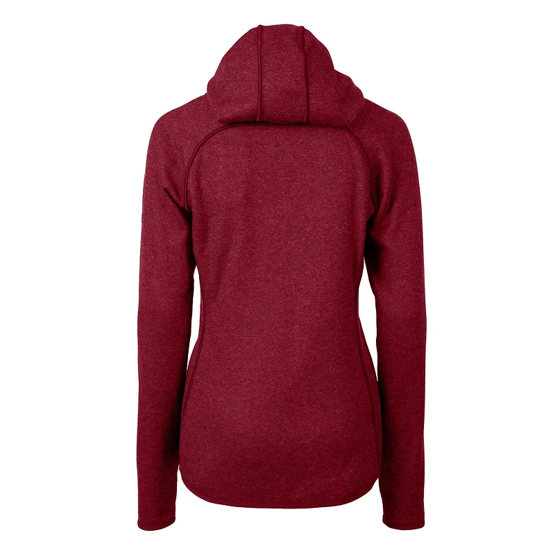 Sweat à capuche zippé en tricot pour femme Cutter & Buck Crimson Washington State Cougars