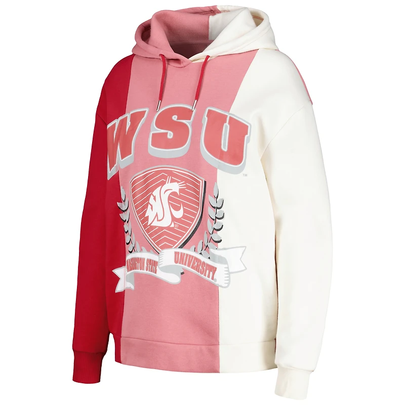 Sweat à capuche color block Gameday Couture pour femmes, cramoisi, Washington State Cougars Hall of Fame