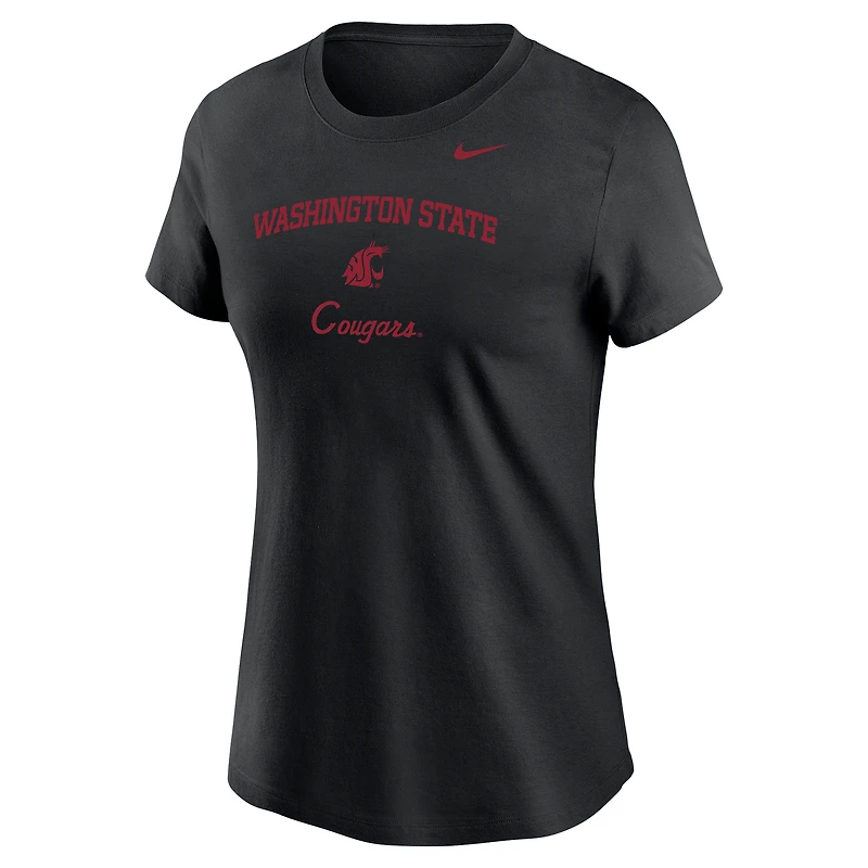 Women's Nike Black Washington State Cougars Primary T-Shirt
