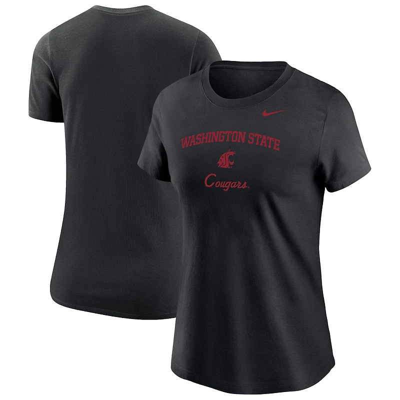 T-shirt Nike noir pour femmes Washington State Cougars