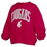 Sweat-shirt polaire Janise pour femme Pressbox Crimson Washington State Cougars