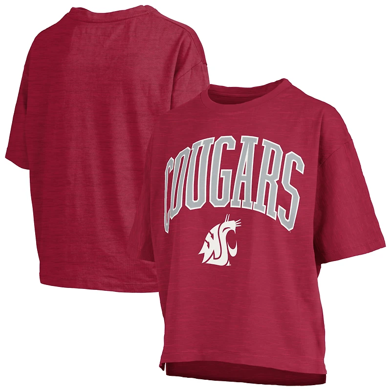 Women's Pressbox Crimson Washington State Cougars Nelson T-Shirt