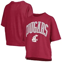 Women's Pressbox  Crimson Washington State Cougars Nelson T-Shirt