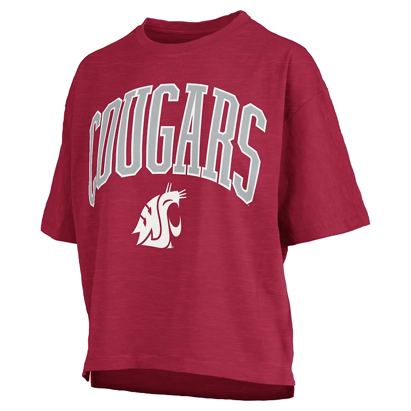 T-shirt féminin Pressbox Crimson Washington State Cougars Nelson