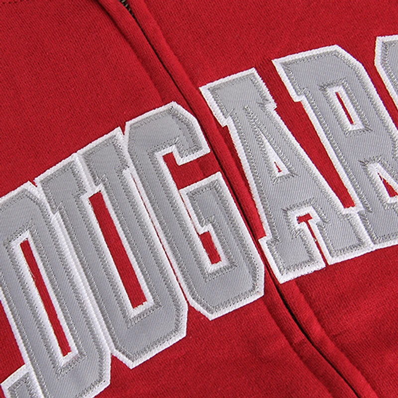 Women's Stadium Athletic Crimson Washington State Cougars Arched Name Full-Zip Hoodie