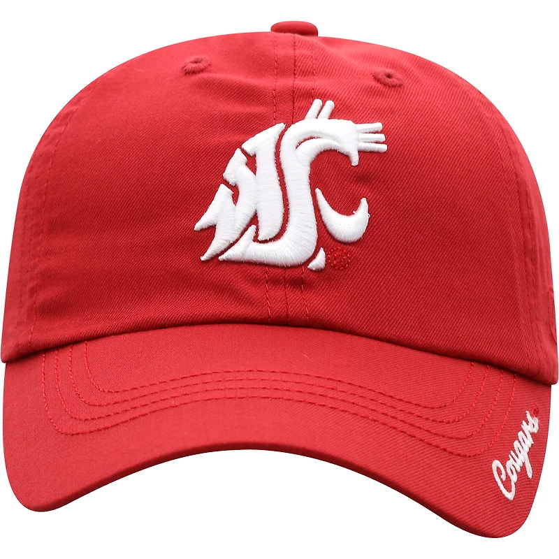 Women's Top of the World Cardinal Washington State Cougars Staple Adjustable Hat