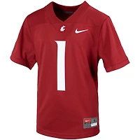 Maillot de football intouchable Nike #1 Crimson Washington State Cougars pour jeunes