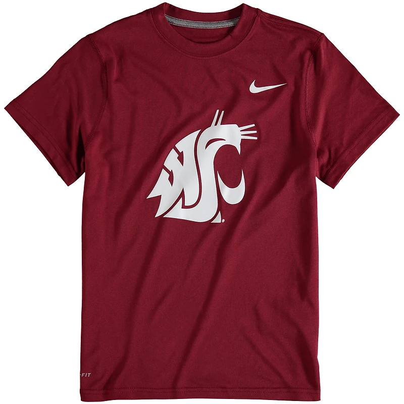 Youth Nike Washington State Cougars Crimson Logo Legend Performance T-Shirt