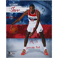 Alexandre Sarr Washington Wizards Autographed 16" x 20" Stylized Photograph with "2024 #2 Pick" Inscription - Limited Edition #12/12