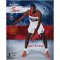 Alexandre Sarr Washington Wizards Autographed 16" x 20" Stylized Photograph with "2024 #2 Pick" Inscription - Limited Edition of 12