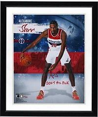 Alexandre Sarr Washington Wizards Autographed 16" x 20" Stylized Photograph with "2024 #2 Pick" Inscription - Limited Edition of 12
