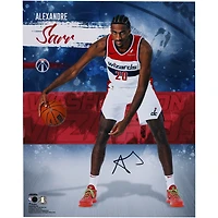 Alexandre Sarr, joueur des Washington Wizards, photo stylisée autographiée (40,6 x 50,8 cm).