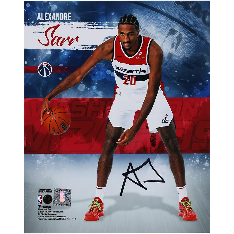 Alexandre Sarr Washington Wizards Autographed 8" x 10" Stylized Photograph