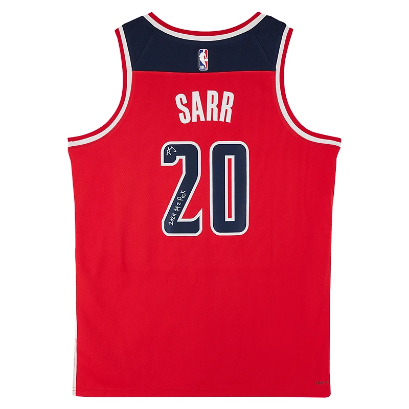 Alexandre Sarr Washington Wizards Autographed Nike Red Icon Edition Swingman Jersey with "2024 #2 Pick" Inscription