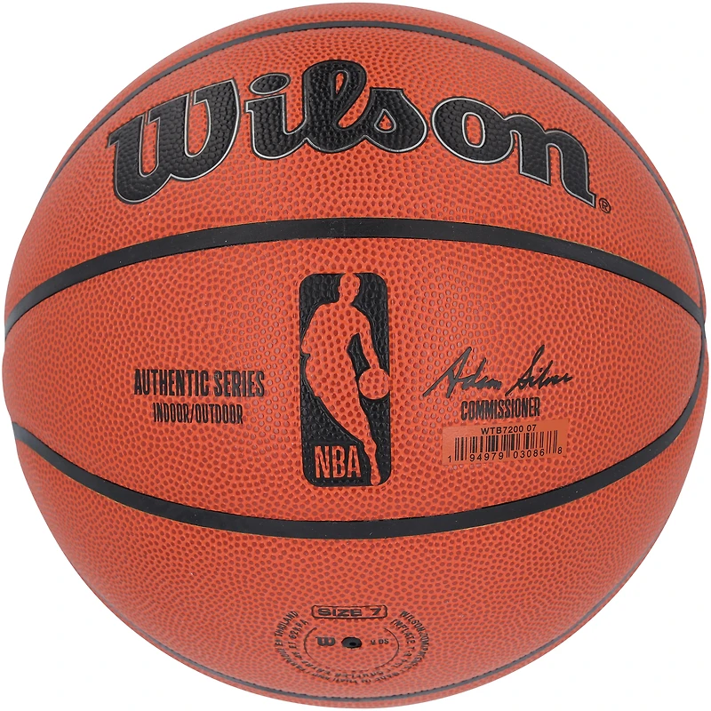 Ballon de basket-ball intérieur/extérieur Wilson Authentic Series autographié par Cam Whitmore, Washington Wizards
