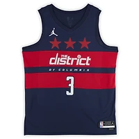 Maillot Swingman Nike Navy Statement Edition autographié par CJ McCollum des Washington Wizards