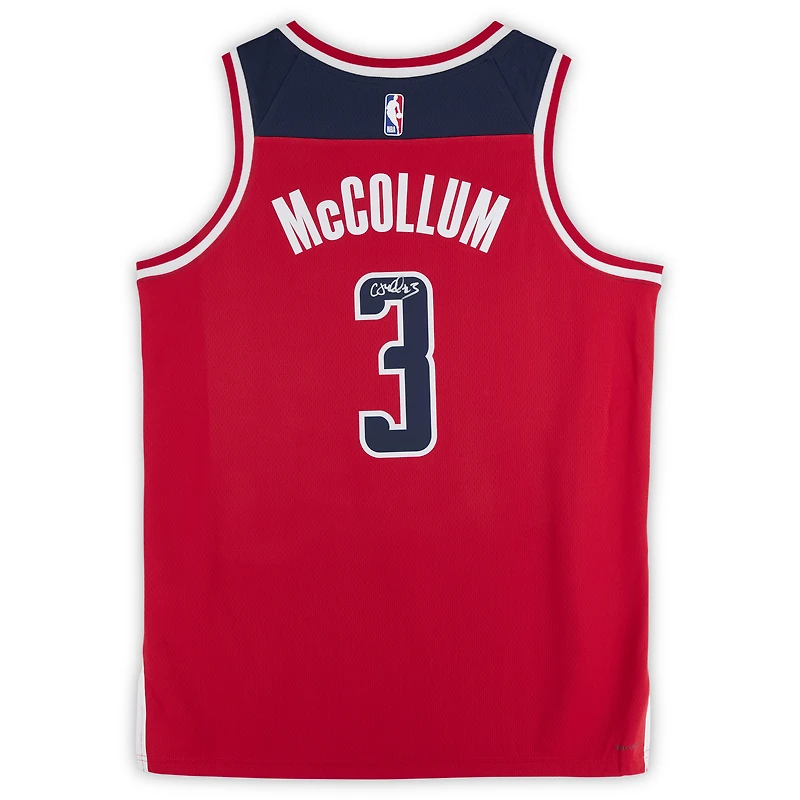CJ McCollum Washington Wizards Autographed Nike Red Icon Edition Swingman Jersey  