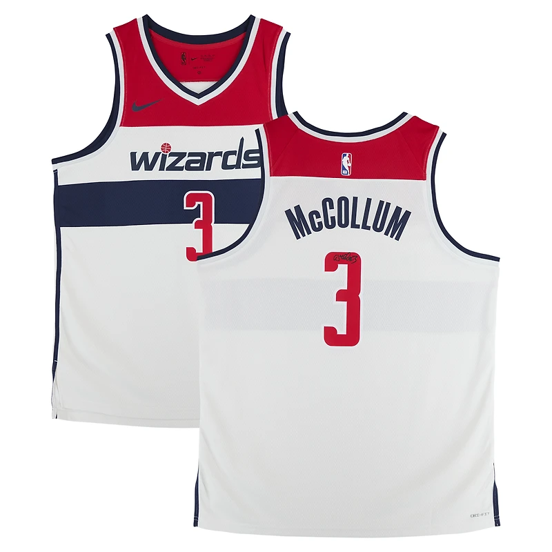 CJ McCollum Washington Wizards Autographed Nike White Association Edition Swingman Jersey