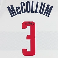 Maillot Swingman Nike blanc édition Association autographié par CJ McCollum des Washington Wizards