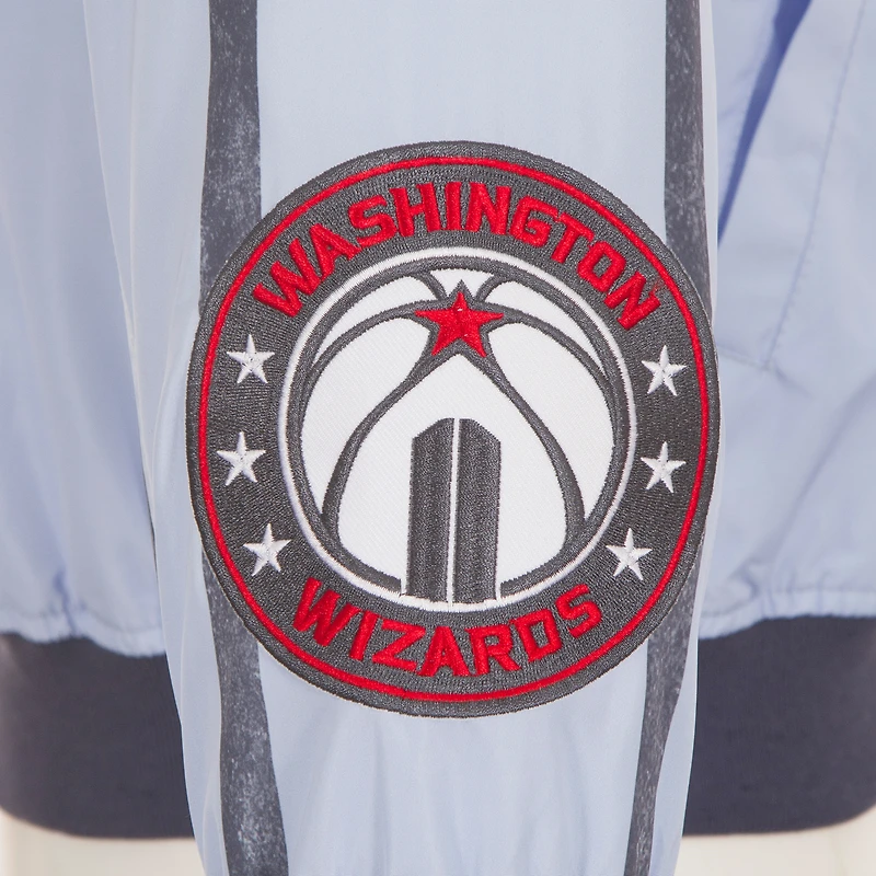 Men's JH Design Light Blue Washington Wizards 2024/25 City Edition Full-Zip Nylon Bomber Jacket