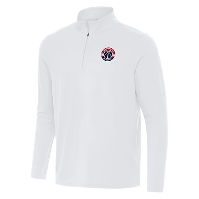 Men's Antigua White Washington Wizards Intent Quarter-Zip Top