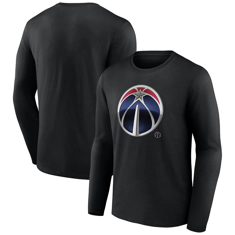 Men's  Black Washington Wizards Midnight Mascot Long Sleeve T-Shirt