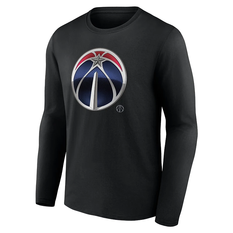 Men's Black Washington Wizards Midnight Mascot Long Sleeve T-Shirt