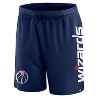 Short en maille bleu marine Fanatics Washington Wizards Post Up pour hommes