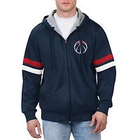 Veste à capuche entièrement zippée G-III Sports by Carl Banks pour hommes, bleu marine, Washington Wizards Contender