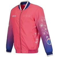Blouson aviateur en nylon zippé rose Washington Wizards 2022/23 City Edition pour homme JH Design
