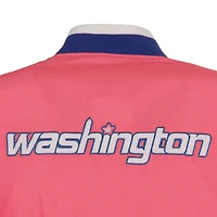 Blouson aviateur en nylon zippé rose Washington Wizards 2022/23 City Edition pour homme JH Design