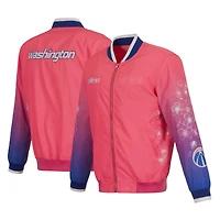 Men's JH Design Pink Washington Wizards 2022/23 City Edition Full-Zip Nylon Bomber Jacket