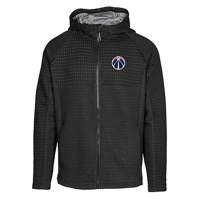 Men's Levelwear Black Washington Wizards Durham Insignia Core Full-Zip Hoodie
