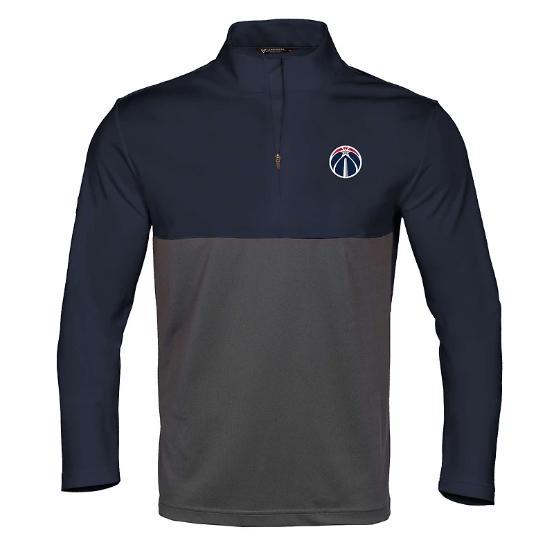 Men's Levelwear Navy/Black Washington Wizards Pursue Quarter-Zip Top