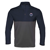 Men's Levelwear Navy/Black Washington Wizards Pursue Quarter-Zip Top