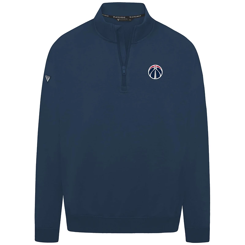 Men's Levelwear Navy Washington Wizards Murray Quarter-Zip Pullover