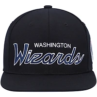 Casquette Snapback noire Mitchell & Ness Washington Wizards Hardwood Classics Script 2.0 pour hommes