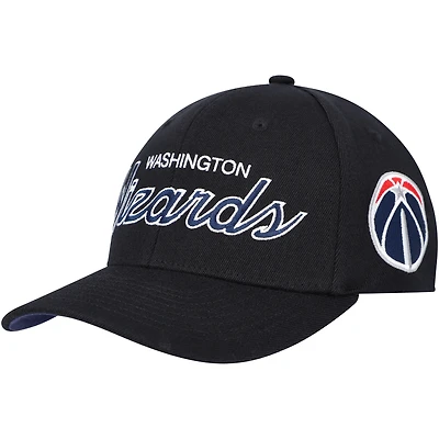 Mitchell & Ness pour homme Noir Washington Wizards MVP Team Script 2.0 Stretch Snapback Hat