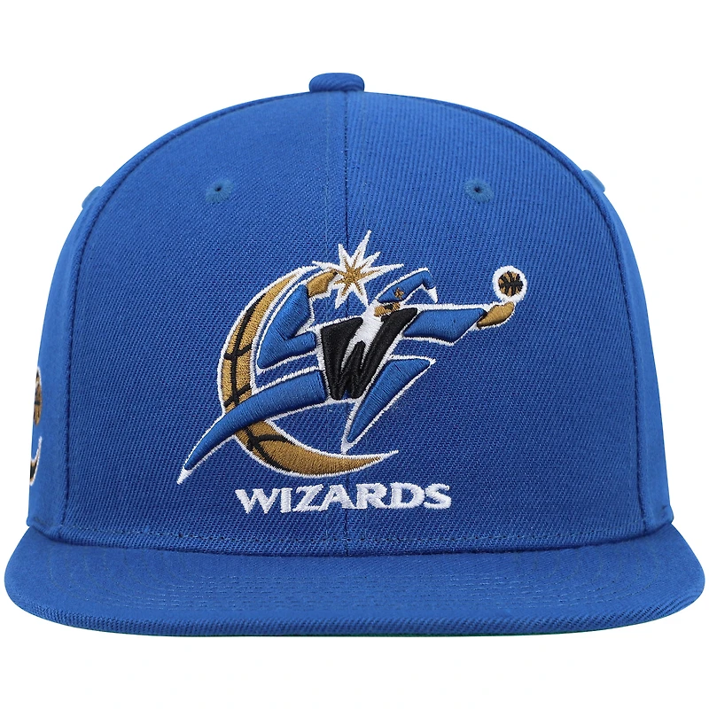 Casquette Snapback bleue Mitchell & Ness Washington Wizards Hardwood Classics pour hommes