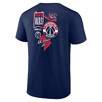 T-shirt bleu marine pour homme des Washington Wizards Split Zone