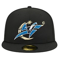 Men's New Era  Black Washington Wizards Core Logo 59FIFTY Fitted Hat