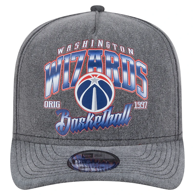Casquette snapback pré-courbée 9FIFTY des Washington Wizards de New Era pour homme, couleur anthracite