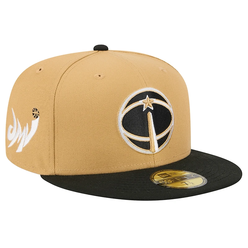 Men's New Era Gold/Black Washington Wizards 2025/26 City Edition 59FIFTY Fitted Hat