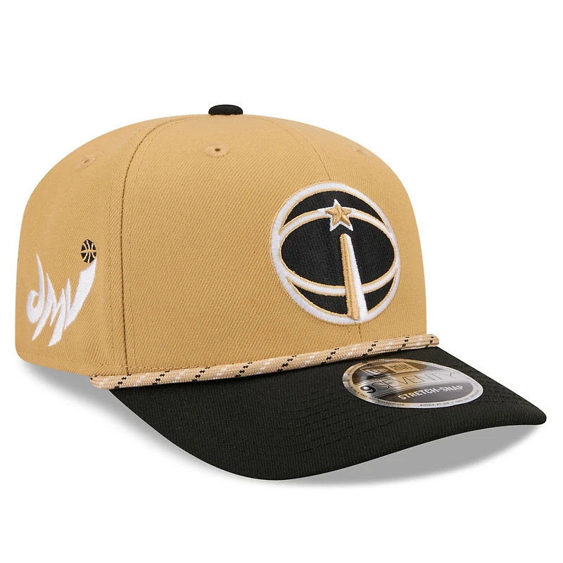 Men's New Era Gold/Black Washington Wizards 2025/26 City Edition 9SEVENTY Adjustable Hat