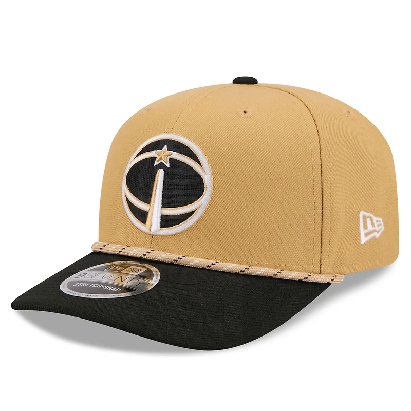 Men's New Era Gold/Black Washington Wizards 2025/26 City Edition 9SEVENTY Adjustable Hat