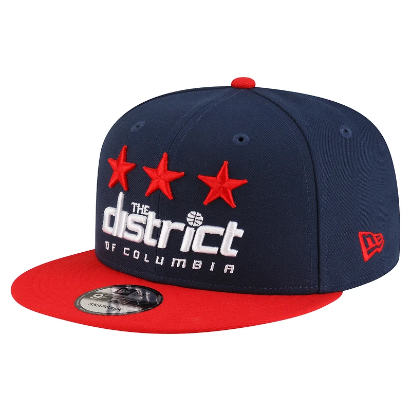 Casquette snapback 9FIFTY Washington Wizards bleu marine/rouge New Era pour homme