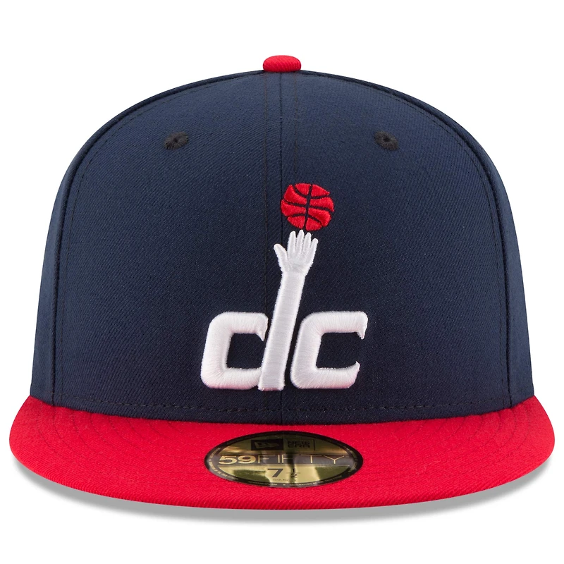 Men's New Era Navy/Red Washington Wizards Official Team Color 2Tone 59FIFTY Fitted Hat