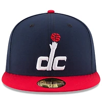 Men's New Era Navy/Red Washington Wizards Official Team Color 2Tone 59FIFTY Fitted Hat
